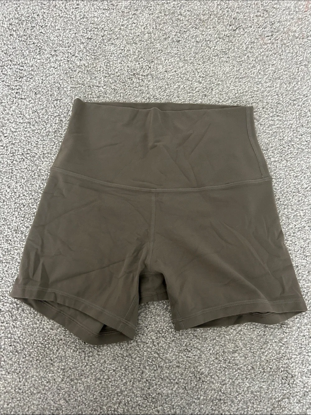 lululemon athletica Olive High-Rise Bike Shorts - Picture 1 of 3